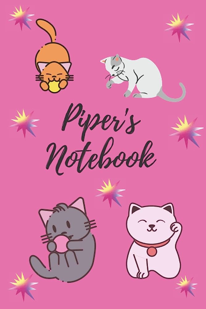 Piper’s Notebook - Adorable Cat-Themed Journal for Kids & Cat Lovers