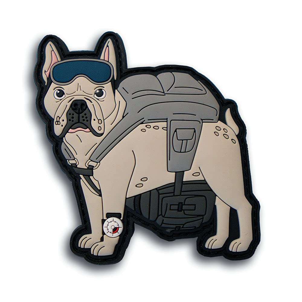 Tactical Bulldog Morale Patch - Rugged Pet-Themed Gear for Military & Outdoor Enthusiasts