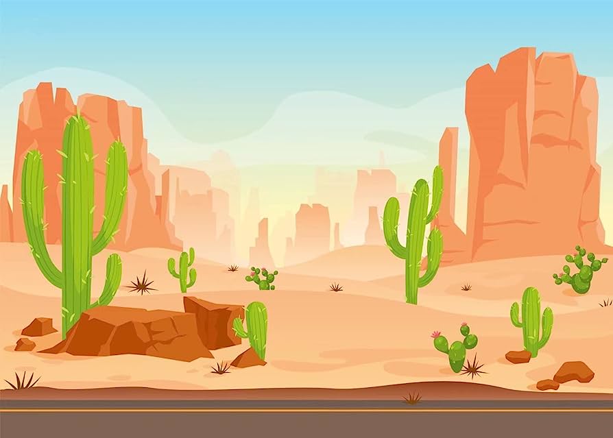 Desert Landscape Illustration - Free Vector Background for Web & Design