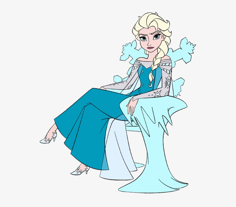 Elsa Ice Throne Illustration - Frozen Character Art