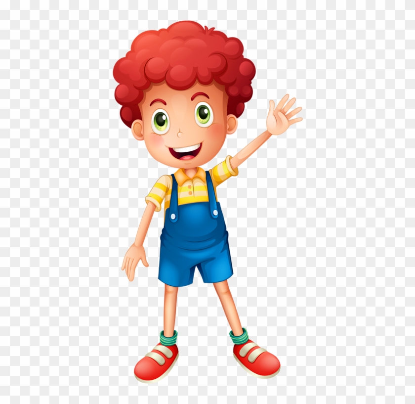 Friendly Cartoon Boy Waving - Free PNG Clipart for Kids’ Content