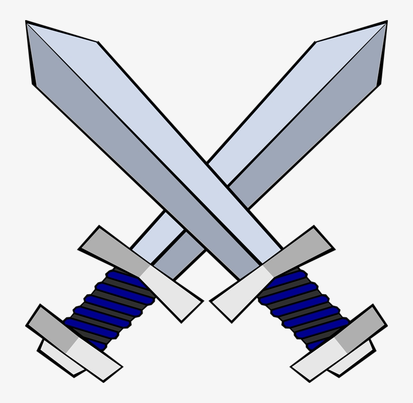 Black Crossed Swords Clip Art at  - vector clip art online,  royalty free & public domain