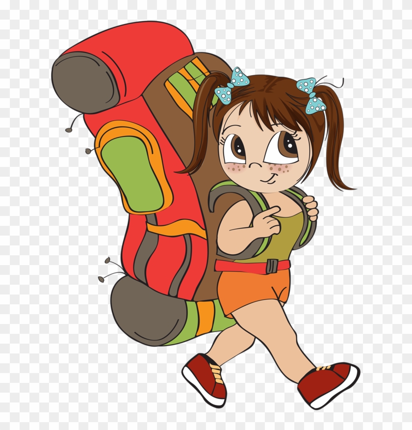 Adventure-Ready Kid with Backpack - Fun Outdoor Illustration