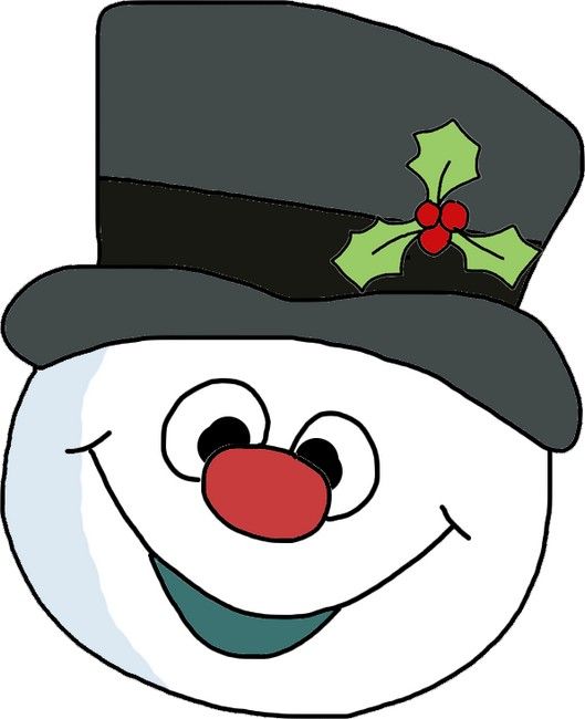 Cute snowman face clip art set, Funny snowmen nose mouth eye - Clip Art ...