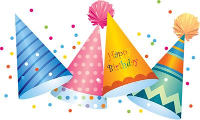 Festive Birthday Party Hats - Free Clipart for Celebrations