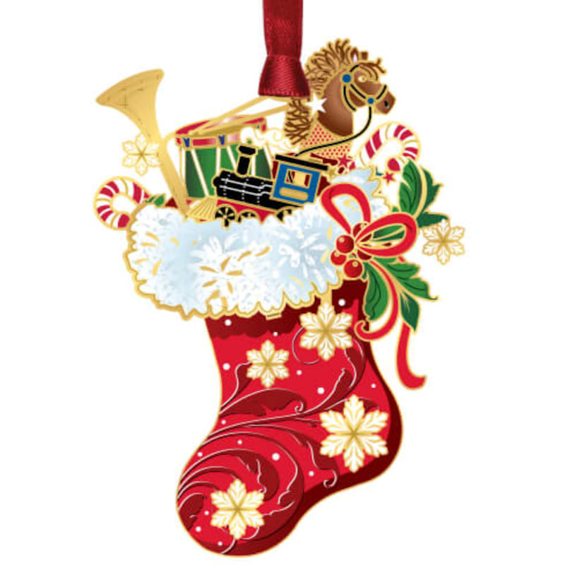 Vintage-Style Christmas Stocking Ornament - Holiday Decor & Gift Idea