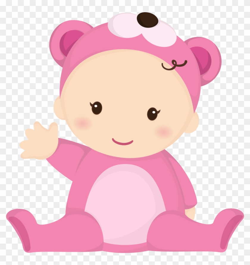 Adorable Baby in Pink Bear Costume - Free Clipart & Illustration