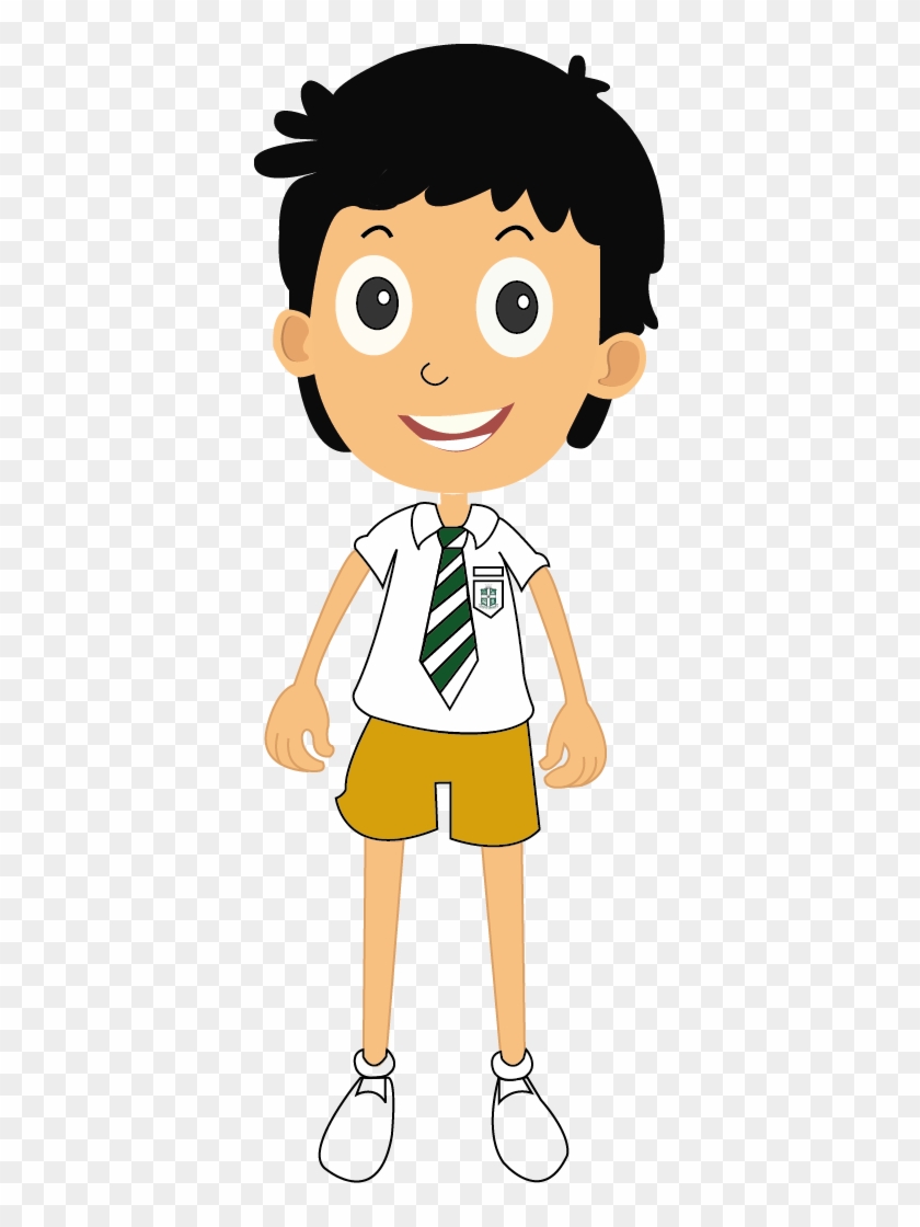 Friendly Schoolboy Cartoon Character - Free Clipart for Educational Use
