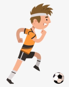 Youth Soccer Player Dribbling Ball - Action Illustration