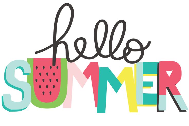 Hello Summer - Festive Seasonal Graphic for Summer Celebrations
