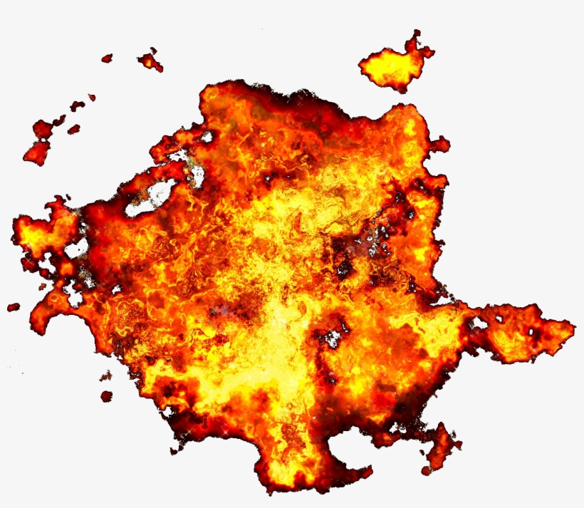 Realistic Fire Explosion Image for Digital Media and Design Projects