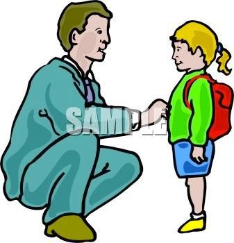 Parent or Teacher Talking with Child - Supportive Guidance Scene