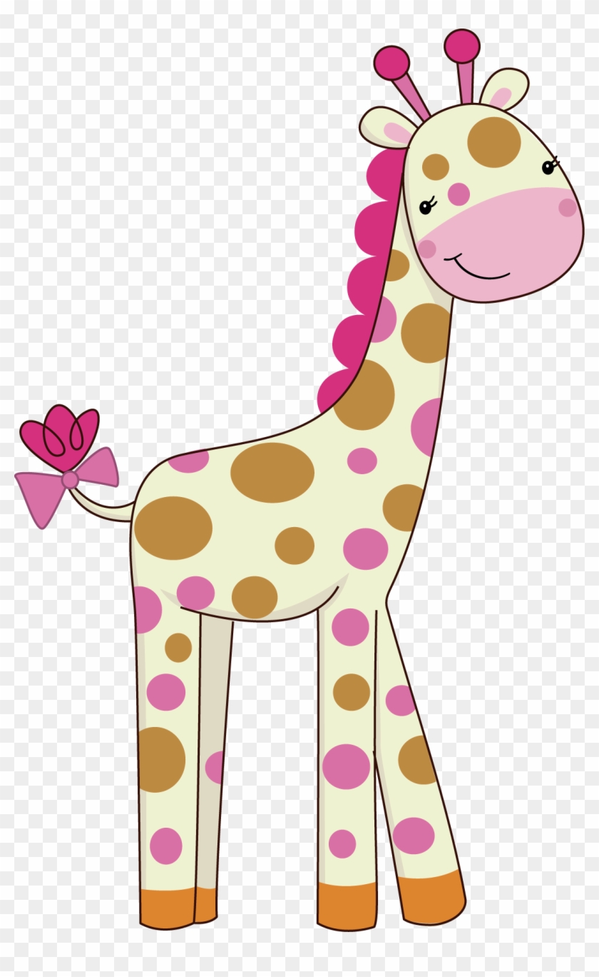 Cute Little Pink Giraffes Watercolor Clip Arts Baby - Clipart Library ...