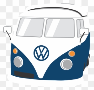 VW Bus Illustration - Iconic Vintage Camper Van Design