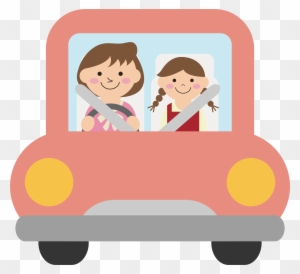 Family Car Safety Illustration - Safe Driving with Kids