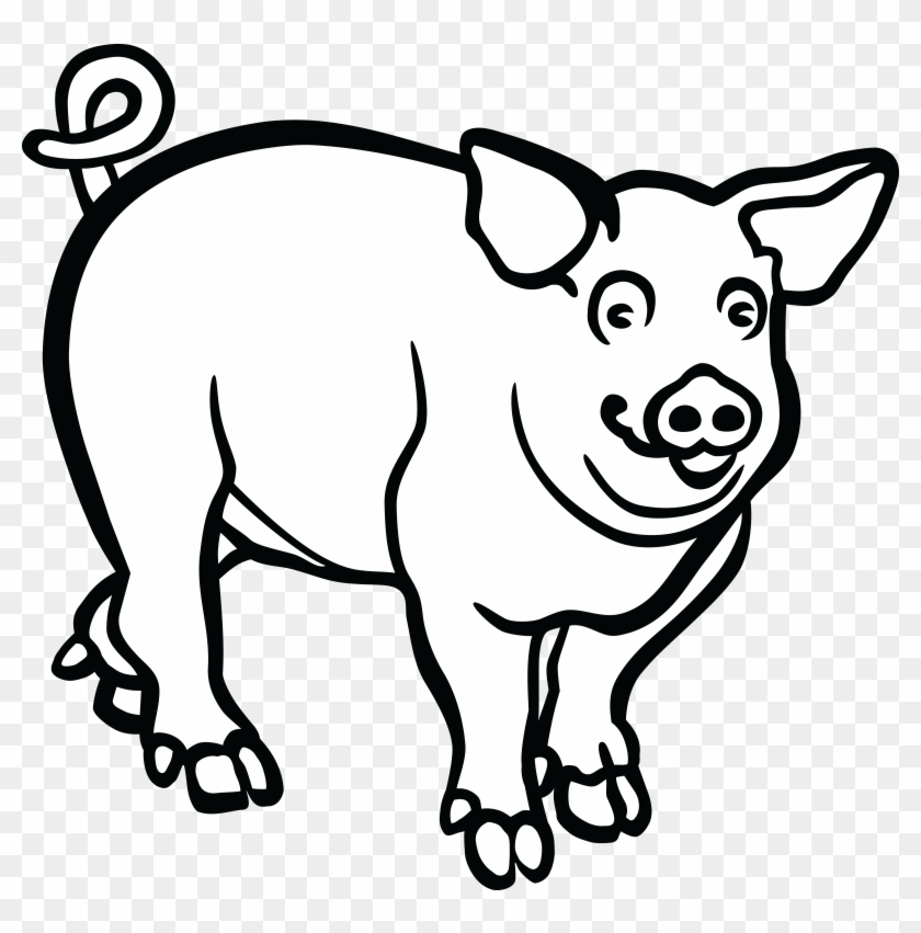 Cute Cartoon Pig Coloring Page - Free Download & Print