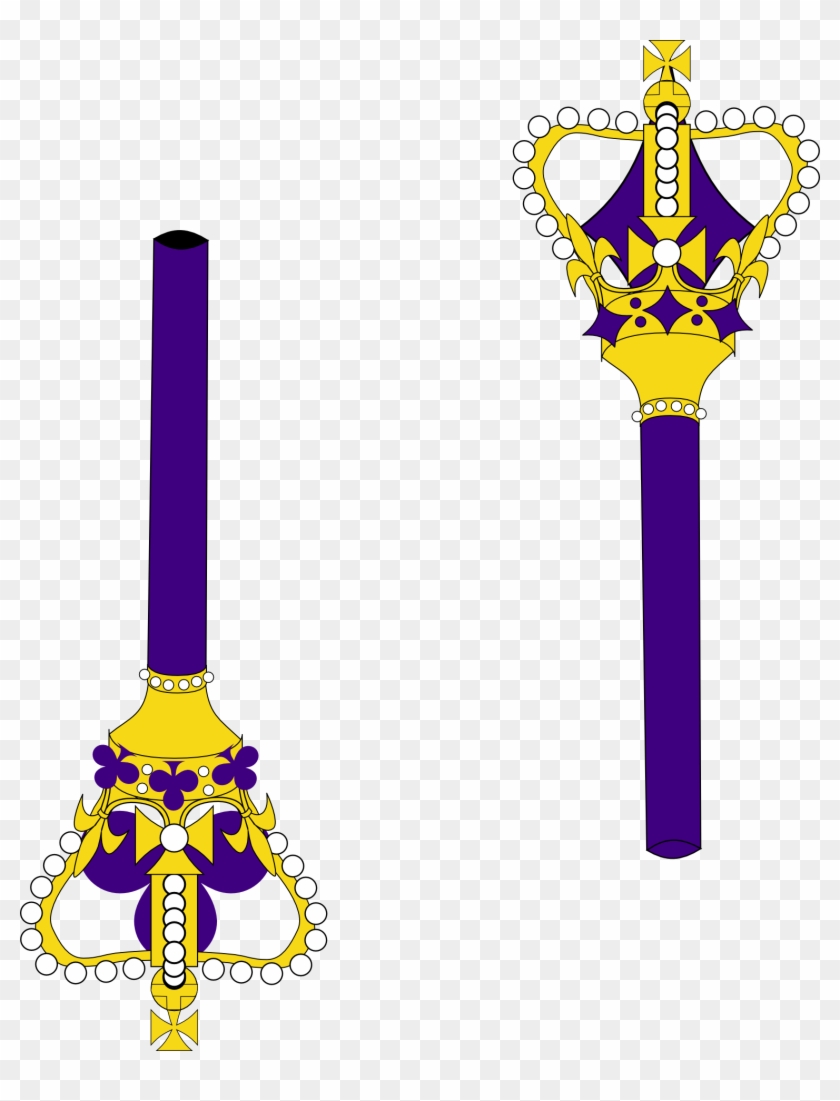 Crown And Scepter Royalty Free Vector Clip Art Illustration - Clip Art 