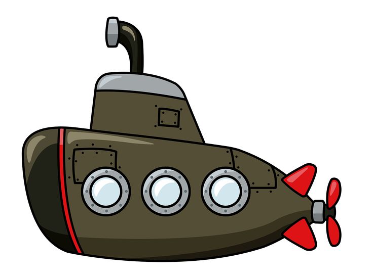 Cute Submarine Illustration for Kids’ Educational Content