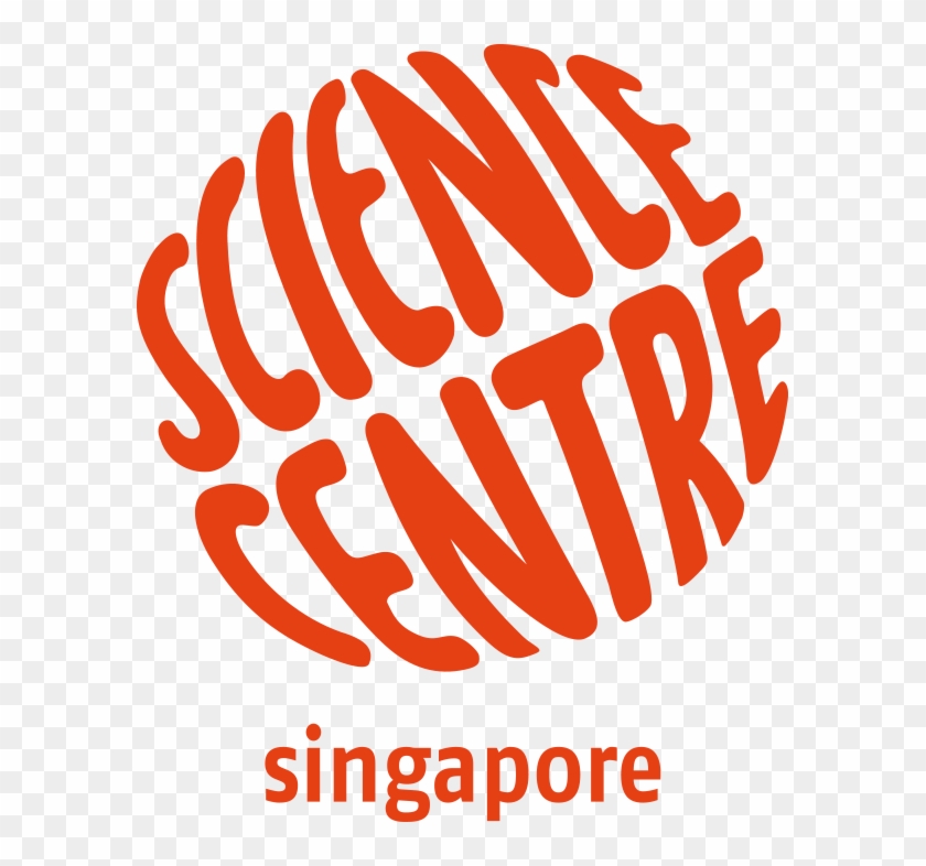 Science Centre Singapore logo in bold orange text arranged in a circular design on transparent background.