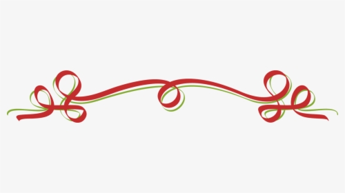 Festive Red and Green Ribbon Border Decorative Graphic