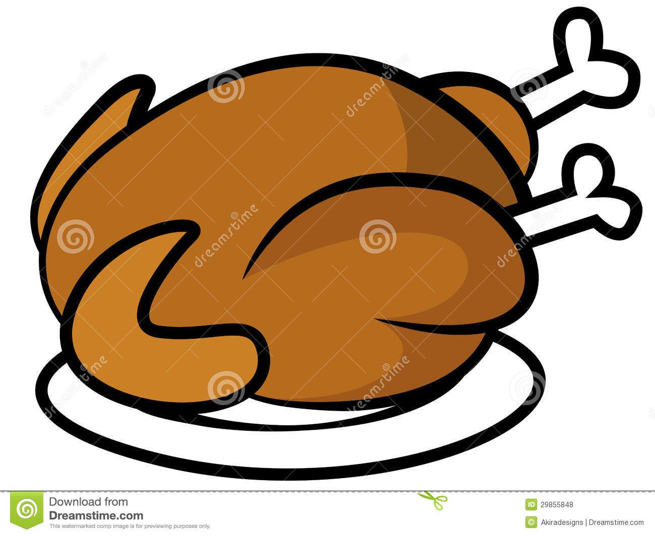 Thanksgiving Turkey Roast Chicken Clip Art Stock Vector (Royalty - Clip ...