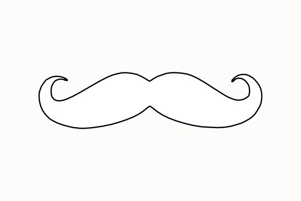 Handlebar Mustache Clipart - Free Vector Illustration for Design
