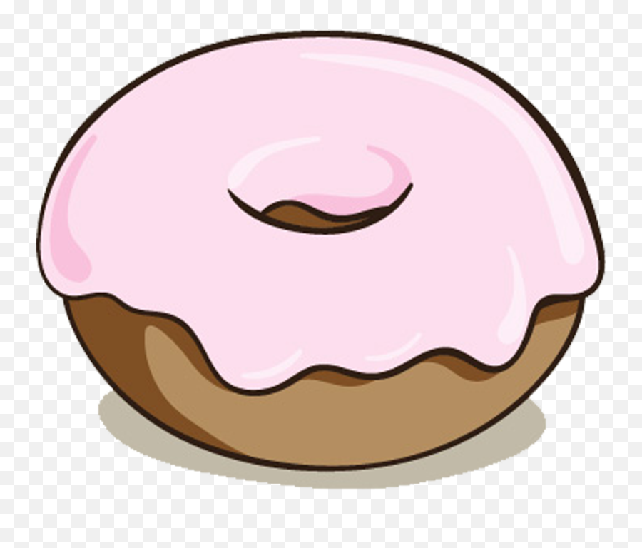 Classic Pink Frosted Donut - Sweet Treat Illustration