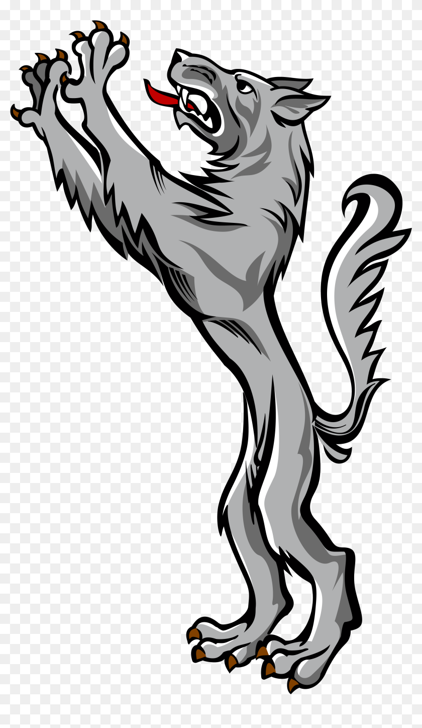 Heraldic Wolf Clipart - Royalty-Free Vector Illustration for Logo & Design