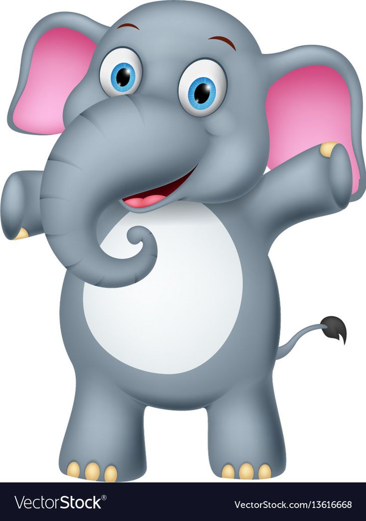 Cute Cartoon Elephant Illustration for Kids’ Content & Design