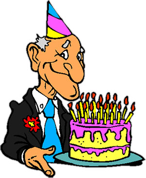 Happy Birthday Cartoon - Celebrate with Joyful Senior Celebration Art
