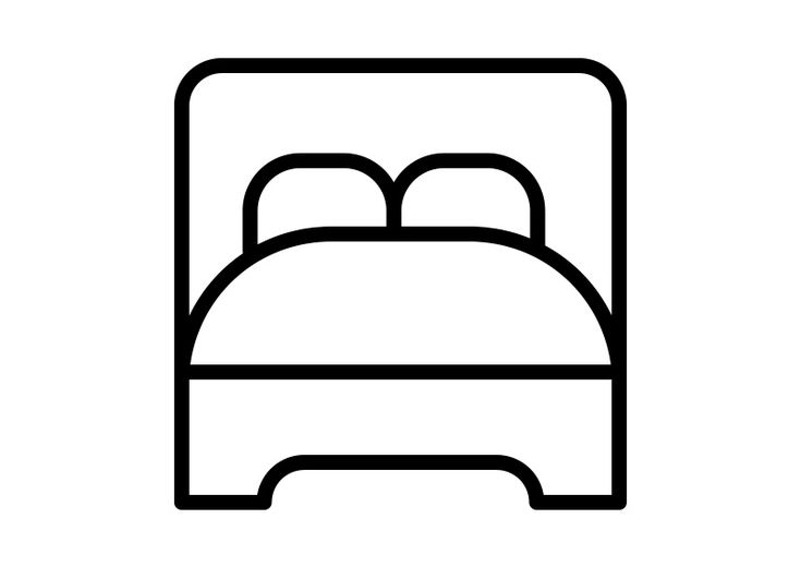 Bed Icon - Clean Line Art for Hospitality and Accommodation Sites