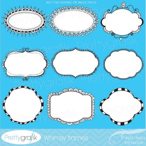 Whimsical Decorative Frame Clipart - Free Downloadable Vector Set