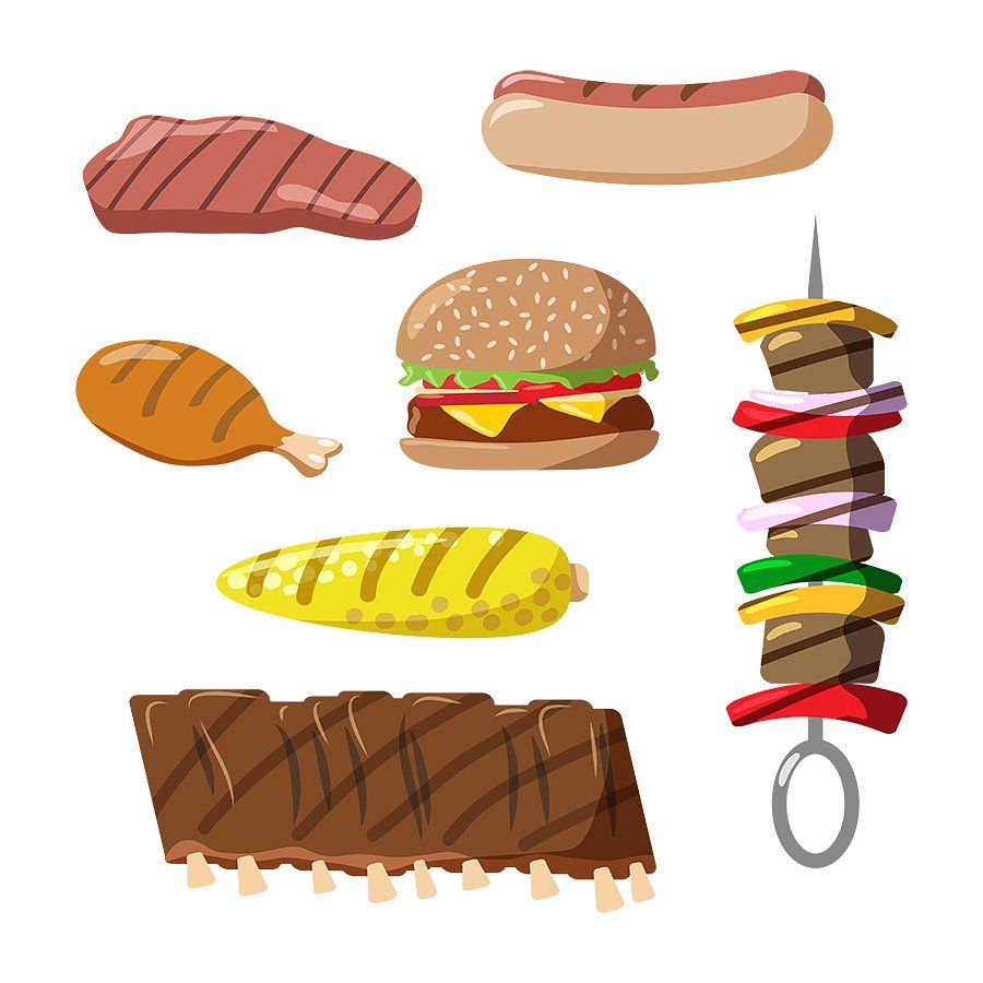 Hamburgers Clipart Barbeque Food - Tailgate Food Clip Art PNG - Clip ...