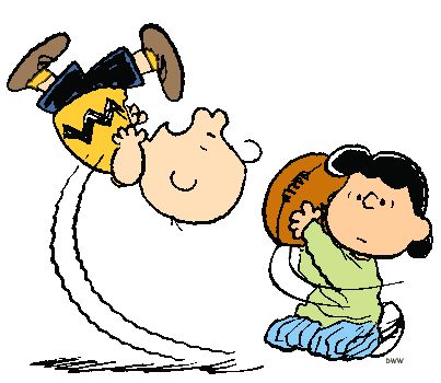 Charlie Brown and Lucy Football Kick - Peanuts Comic Strip Classic