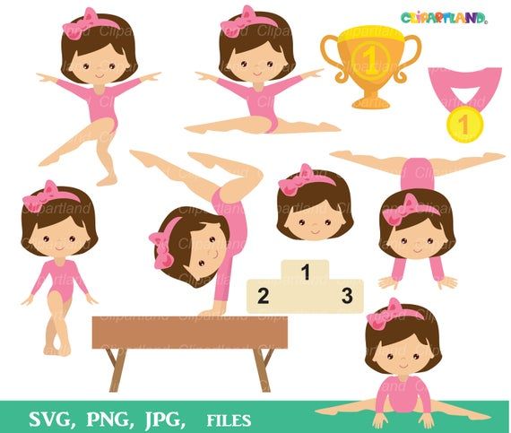 Gymnastics Clipart for Kids - SVG, PNG, JPG Files | ClipArtLand