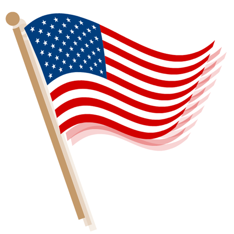 American Flag Illustration - Symbol of U.S. Patriotism and National Identity