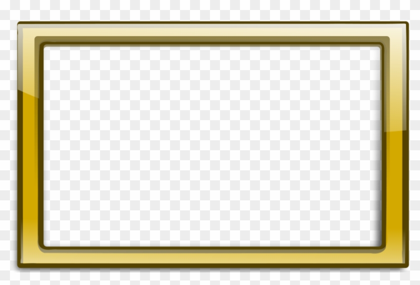 Golden Rectangular Frame PNG - Transparent Background Download