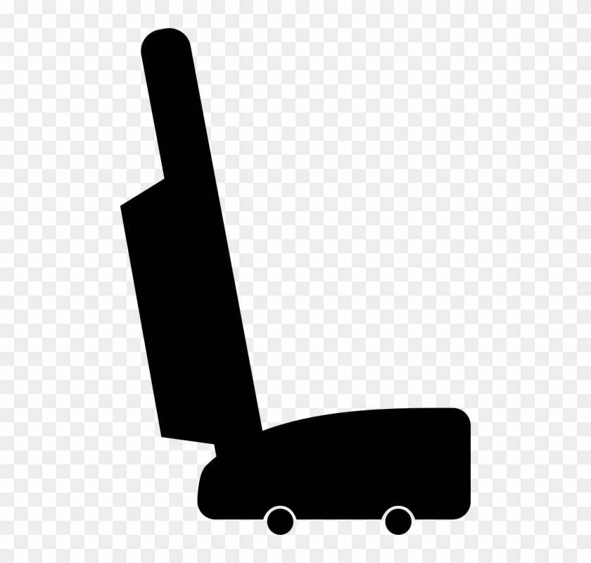 Black silhouette icon of a forklift with raised mast and wheels on transparent background.