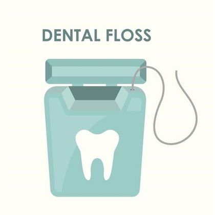 Dental floss icon line isolated on white background. Black flat