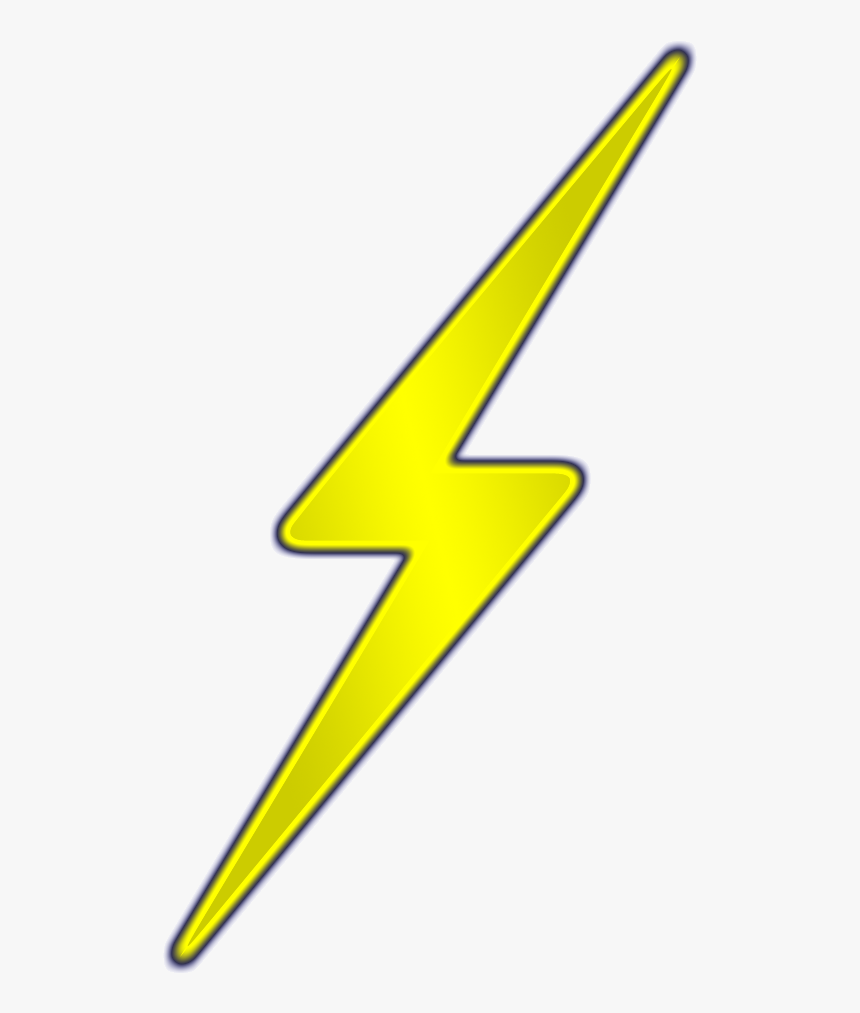 Bright yellow lightning bolt icon with dark blue outline, symbolizing electricity or energy.