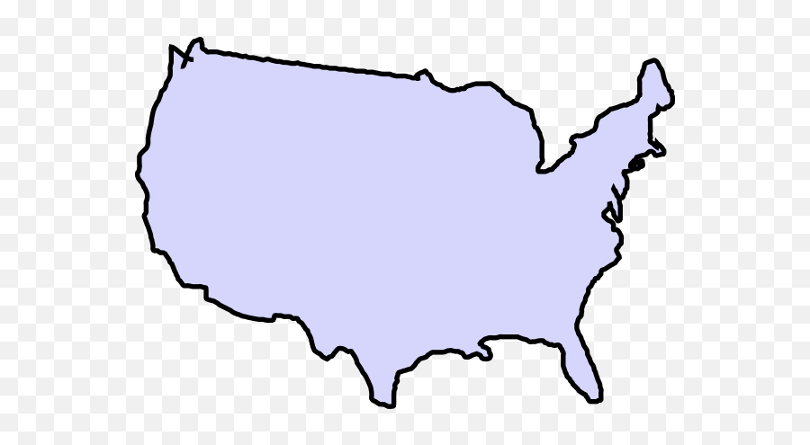 Usa Map Svg Silhouette Clipart - 71115 Middle