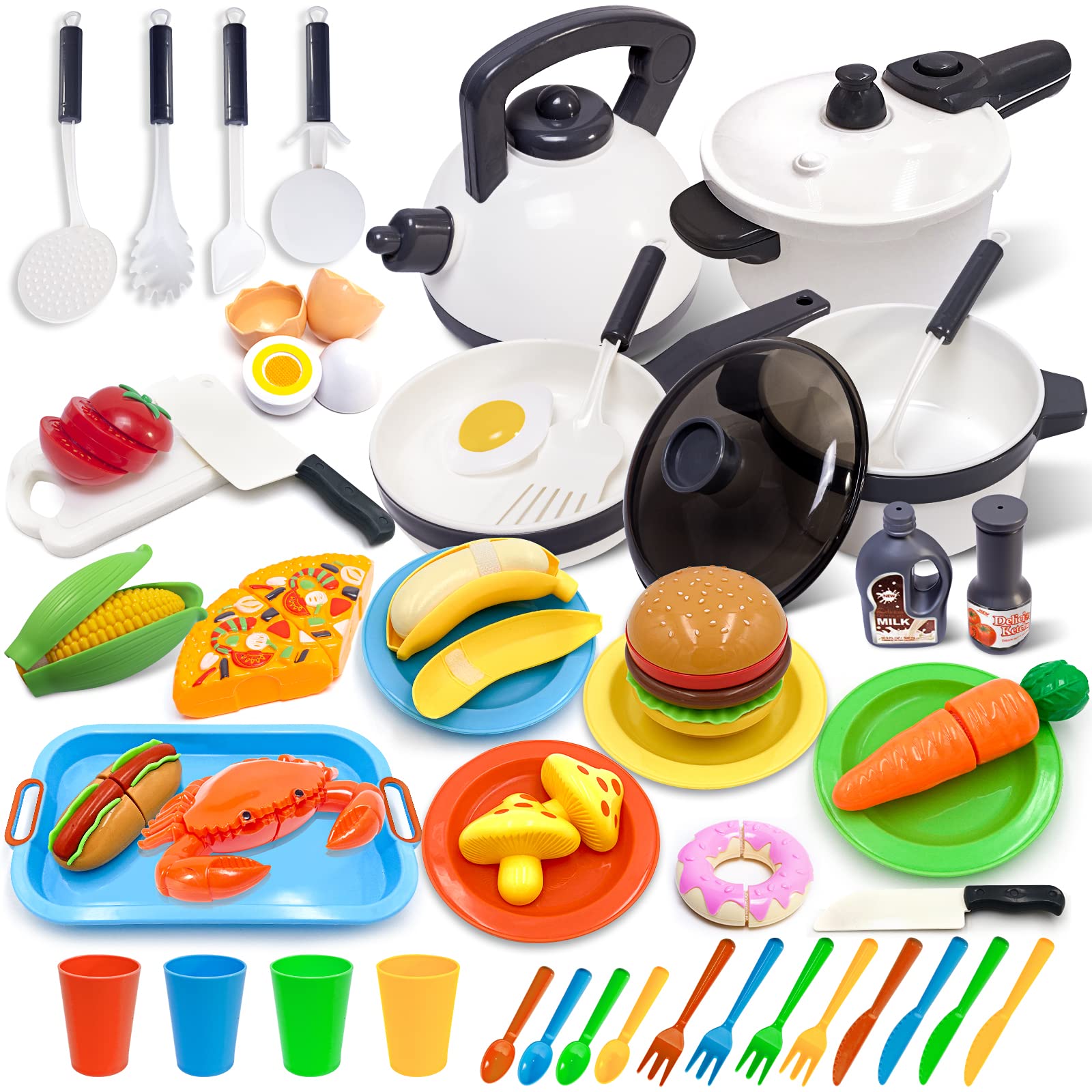 Buy Lewo Children Wooden Play Kitchen Set Pretend Role Play Cook - Clip ...