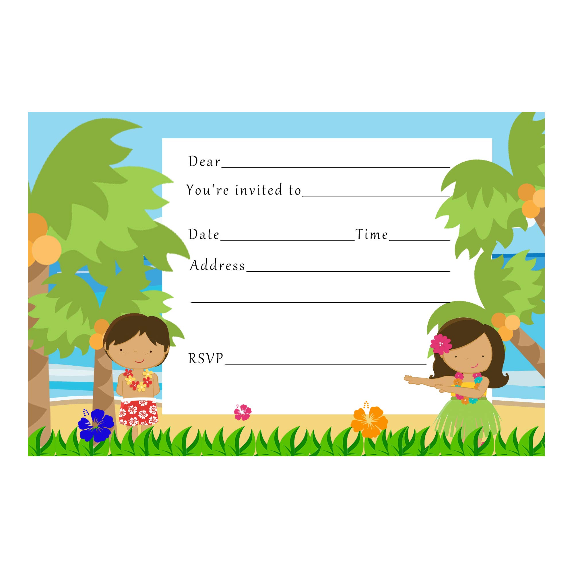 hawaiian invitationss - Clip Art Library