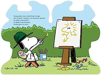 Snoopy the Artist - Peanuts Comic Illustration of Creative Expression