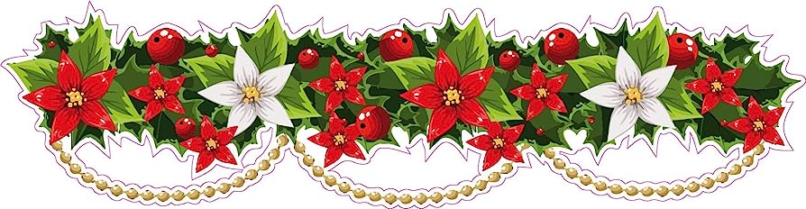 Christmas Garland Decorative Border - Free Holiday Clipart