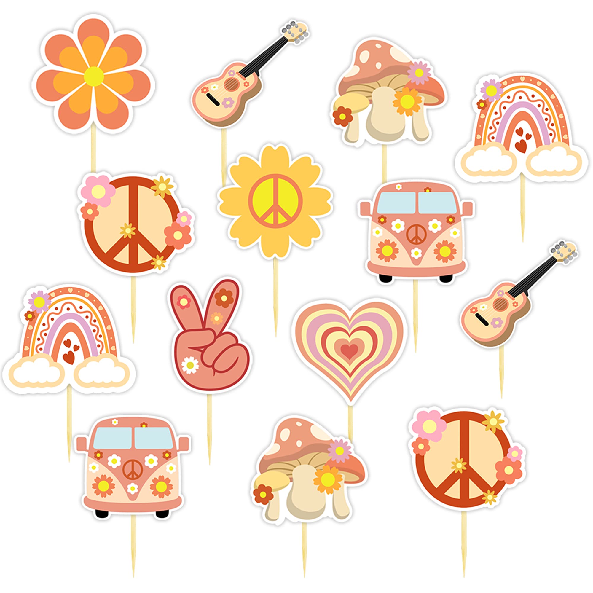Clipart Library Groovy Baby Birthday Centerpieces Hippie Retro Party ...