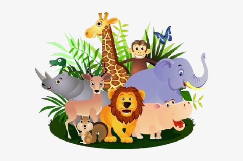 group of wild animals clipart