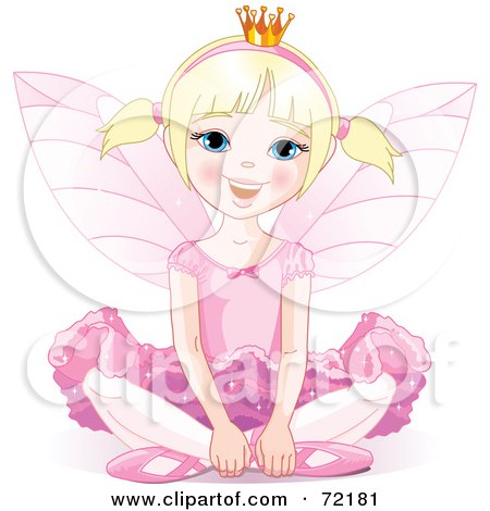 Pink Fairy Ballerina Clipart - Whimsical Princess Illustration