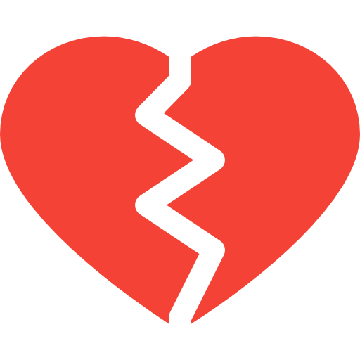 Broken Heart Icon - Symbol of Heartbreak and Emotional Pain