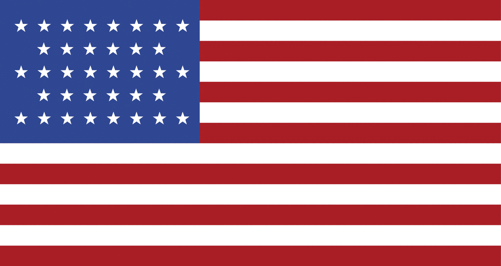 U.S. Flag with 30 Stars - Historical American Flag Design